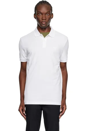 HUGO BOSS Polo blanc à col classique