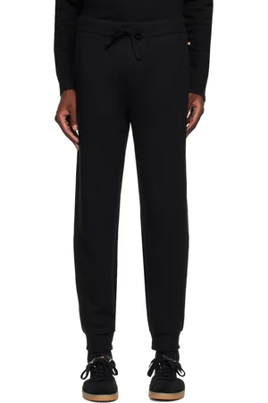 HUGO BOSS Pantalon de survêtement noir à logo brodé