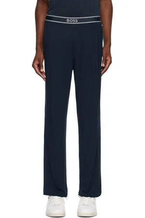HUGO BOSS Pantalon de survêtement bleu marine avec logo à la taille