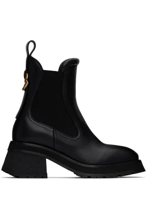 Moncler Bottes chelsea Gigi noires en cuir