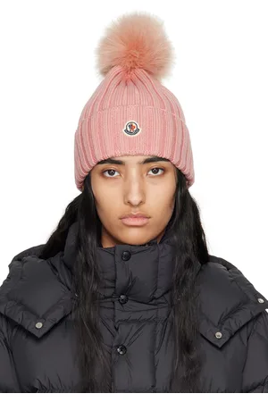 Moncler Bonnet rose à pompon