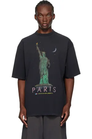 Balenciaga T-shirt noir à image Paris Liberty