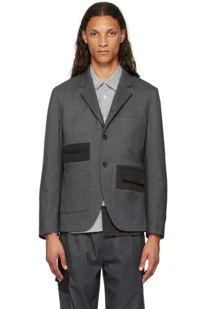 UNDERCOVER Veston gris à panneaux