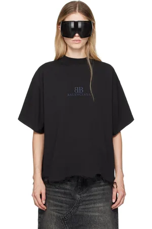 Balenciaga T-shirt noir à logo BB
