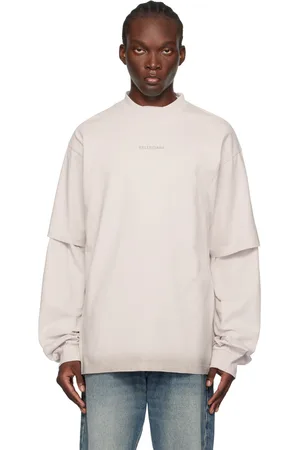 Balenciaga T-shirt blanc cassé à logos