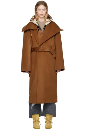 J.W.Anderson Manteau cache-cœur brun