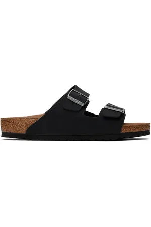 Birkenstock Sandales Arizona noires en cuir synthétique