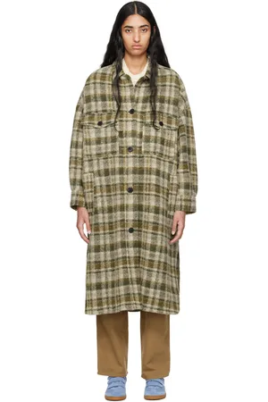 Isabel Marant Manteau Fontizi kaki et beige