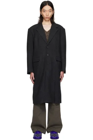 lesugiatelier Manteau long façon tailleur gris