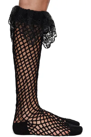 Chopova Lowena Chaussettes noires en crochet