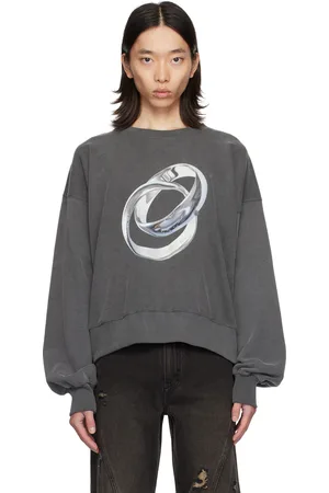 lesugiatelier Pull molletonné gris à image
