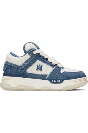 AMIRI Baskets rétro MA-1 indigo et blanc en denim
