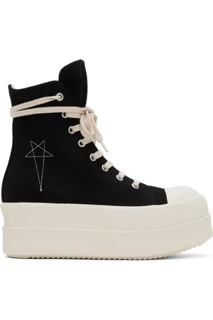 Rick Owens Baskets noires à plateforme - Porterville