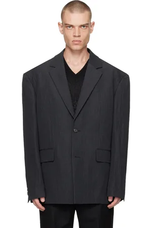 JUUN.J Veston gris à simple boutonnage