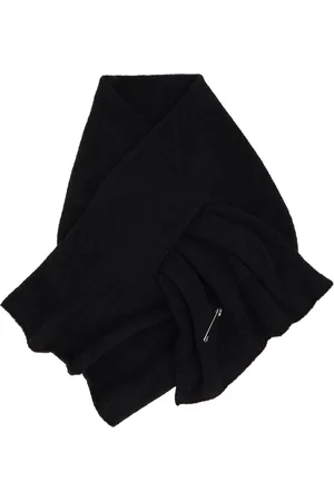DRIES VAN NOTEN Écharpe noire en tricot