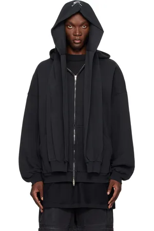 Balenciaga Pull à capuche étagé noir