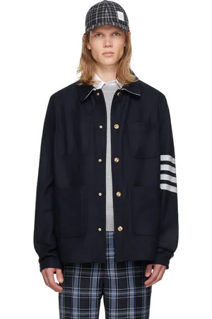 Thom Browne Blouson bleu marine à quatre rayures