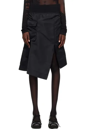 SACAI Minijupe noire à ourlet asymétrique