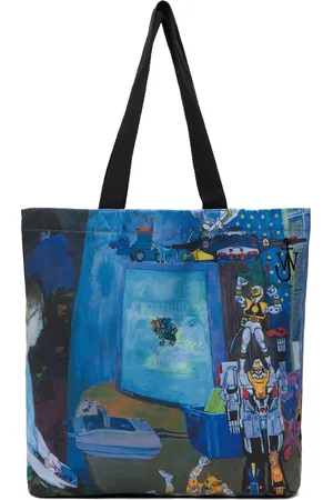 J.W.Anderson Cabas bleu en canevas