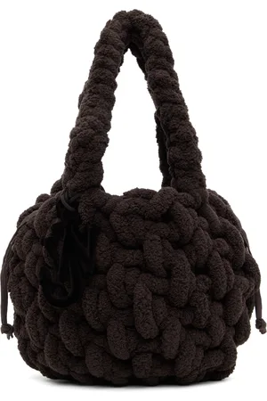 J.W.Anderson Petit cabas brun en chenille