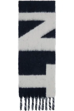 Isabel Marant Écharpe Loliana bleu marine et gris
