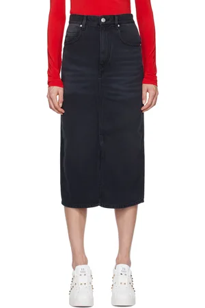 Isabel Marant Jupe midi Tilauria grise en denim