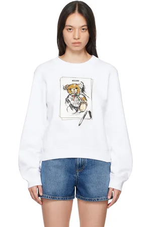 Moschino Pull molletonné blanc à ourson