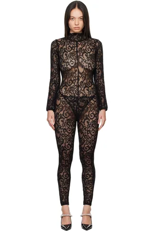 Moschino Combinaison noire en dentelle