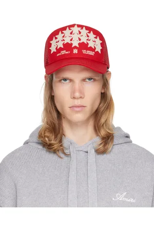 AMIRI Casquette de camionneur rouge à appliqués d