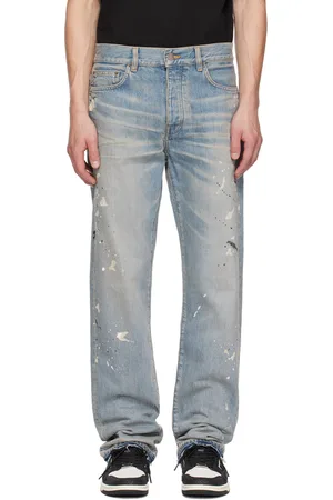 AMIRI Jean de peintre droit bleu