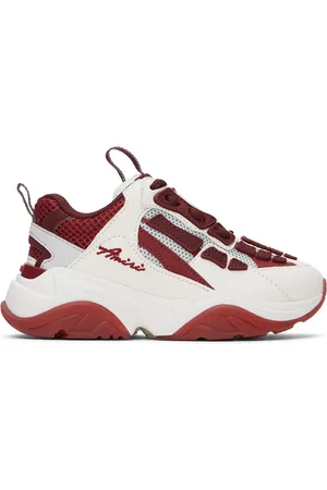 AMIRI Enfant | Baskets de course blanc et rouge à appliqués d