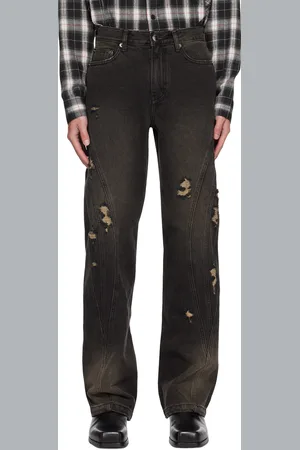lesugiatelier Jean noir à effet usé