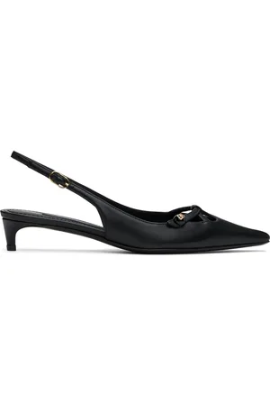 Dolce & Gabbana Chaussures à petit talon noires en cuir nappa - Mun