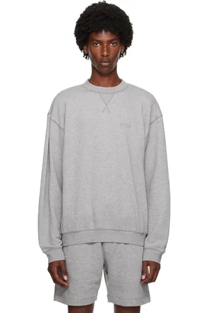 HUGO BOSS Pull molletonné décontracté gris