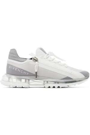 Givenchy Baskets gris et blanc Spectre en cuir synthétique à glissière