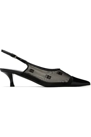 Givenchy Chaussures à petit talon noires à bride arrière et à logos 4G - Show