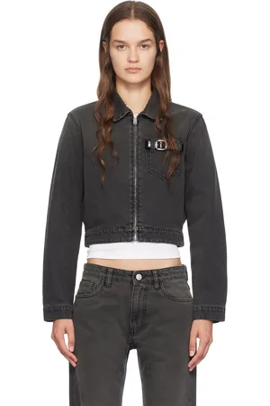 COPERNI Blouson de travail gris en denim