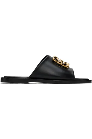 Givenchy Sandales de style mule noires à ferrure à logo 4G Liquid
