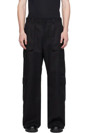 JUUN.J Pantalon cargo noir en coton