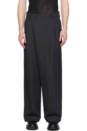 JUUN.J Pantalon gris en laine lavée