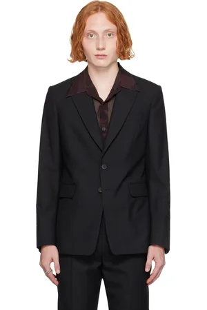 DRIES VAN NOTEN Veston noir à simple boutonnage