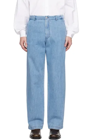 DRIES VAN NOTEN Jean droit bleu