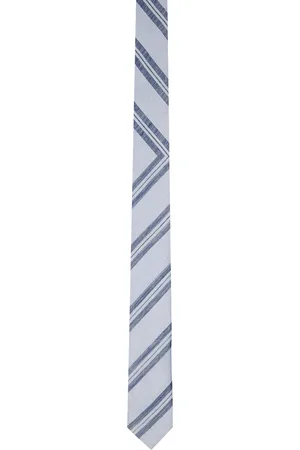 DRIES VAN NOTEN Cravate bleue à rayures
