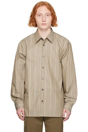 DRIES VAN NOTEN Chemise brune à rayures