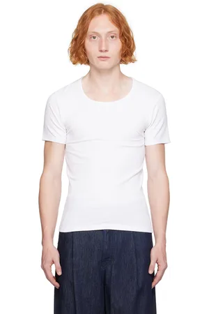 DRIES VAN NOTEN T-shirt blanc à col ras du cou
