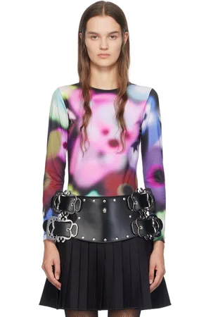 Chopova Lowena T-shirt à manches longues multicolore à image à effet aérographié