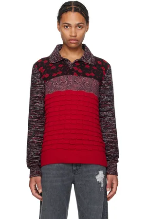J.W.Anderson Polo rouge à panneaux