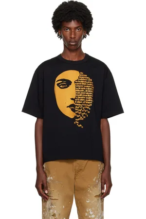 Kolor T-shirt noir à ornements floqués