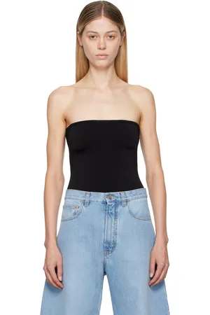 Alaïa Justaucorps noir sans bretelles