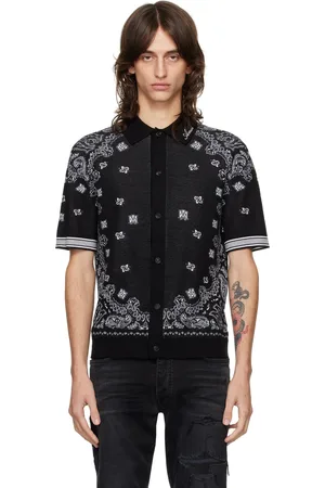 AMIRI Chemise noire à motif cachemire - Core